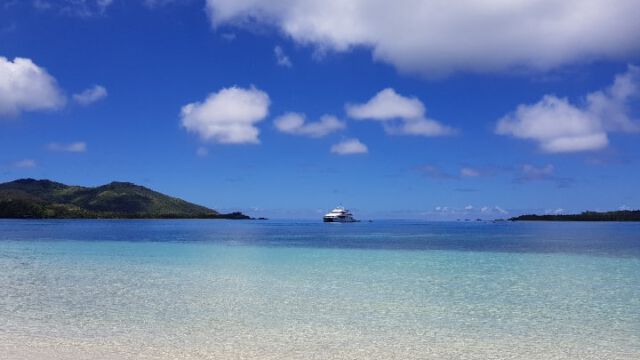 Aussicht vom Strand "Blue Lagoon"