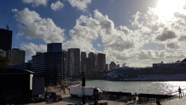 Ausblick auf den Treppen der Oper