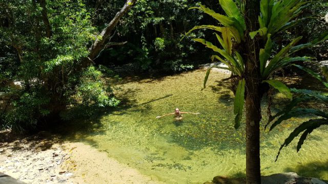Schwimmen im Oliver River